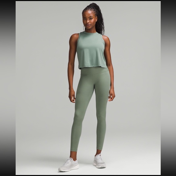 New Lululemon Wunder Train High-Rise Ribbed
Tight 28", Green, Grey Eucalyptus, 8 - Picture 3 of 12